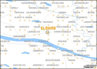 map of Głowina