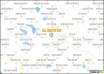 map of Głowińsk