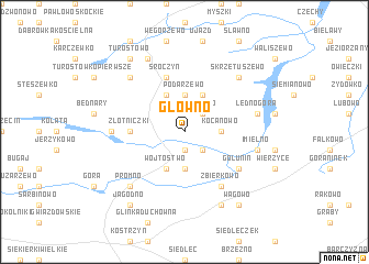 map of Główno