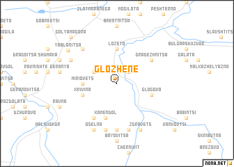 map of Glozhene