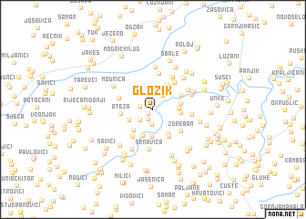 map of Gložik