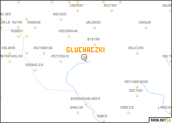 map of Głuchaczki