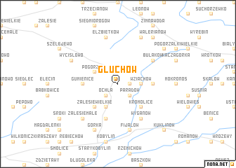 map of Głuchów