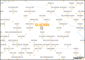 map of Głuchów