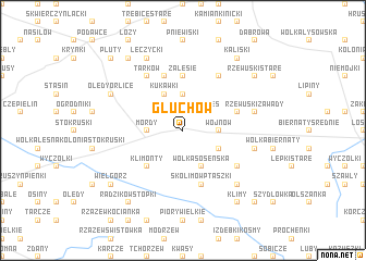 map of Głuchów