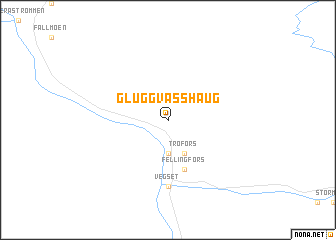 map of Gluggvasshaug