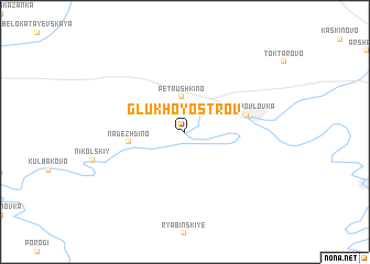 map of Glukhoy Ostrov