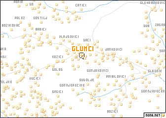 map of Glumci