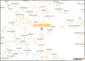 map of Glunčuša