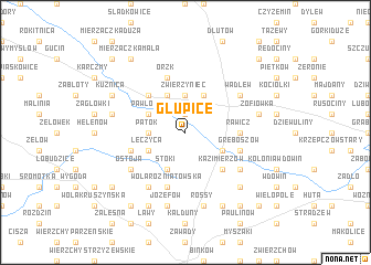 map of Głupice