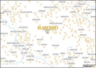 map of Gluščevići