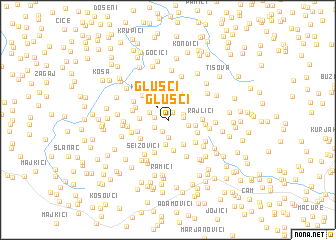 map of Glušci