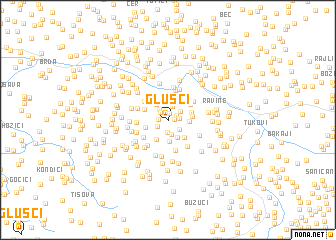 map of Glušci