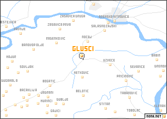 map of Glušci