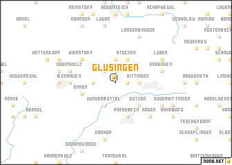 map of Glüsingen