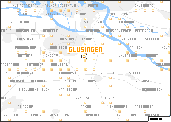 map of Glüsingen