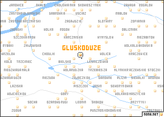 map of Głusko Duże