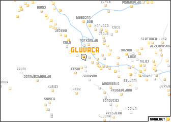 map of Gluvača