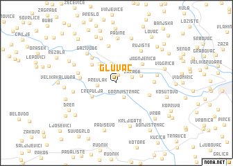 map of Gluvač