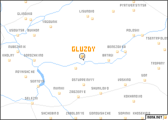 map of Gluzdy