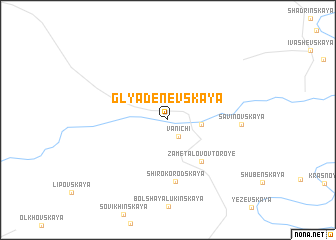 map of Glyadenevskaya