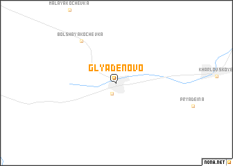 map of Glyadënovo