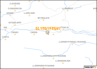 map of Glyn-Dyfrdwy