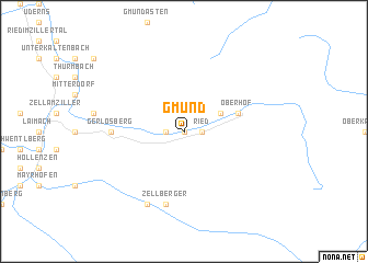 map of Gmünd