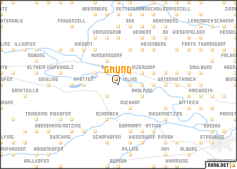 map of Gmünd