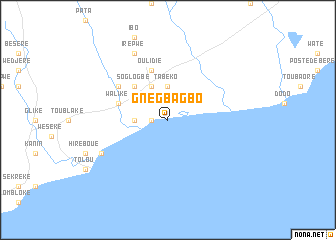 map of Gnegbagbo