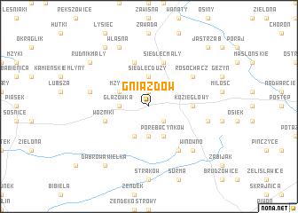 map of Gniazdów