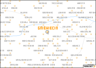 map of Gniewięcin