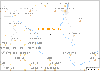 map of Gniewoszów