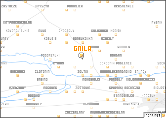 map of Gniła