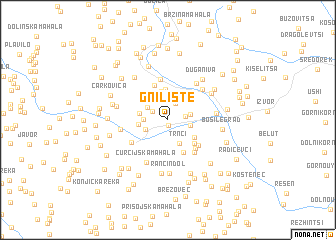 map of Gnilište