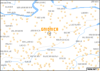 map of Gnionica