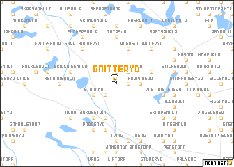 map of Gnitteryd