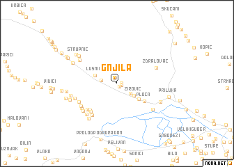 map of Gnjila