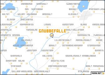 map of Gnubbefälle