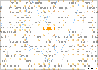 map of Goala