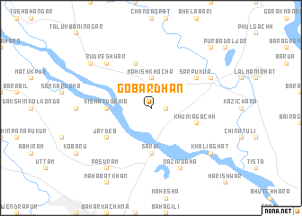 map of Gobardhan