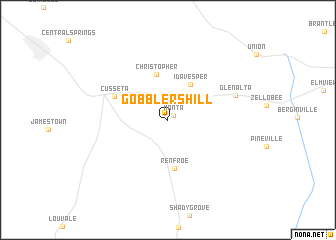 map of Gobblers Hill