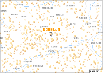 map of Gobelja