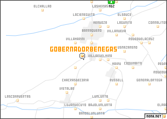 map of Gobernador Benegas