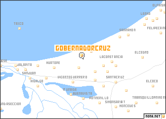 map of Gobernador Cruz