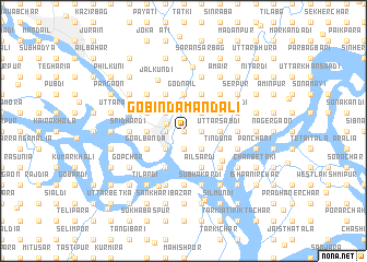 map of Gobindamandali