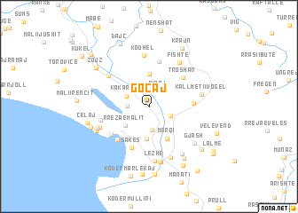 map of Gocaj