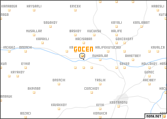 map of Göcen