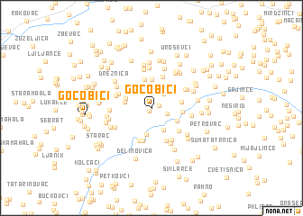 map of Gočobici