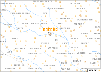 map of Gočova